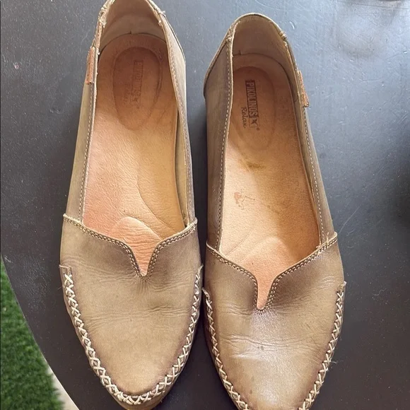 Brown Leather Women's Loafers - Picture 2 of 4